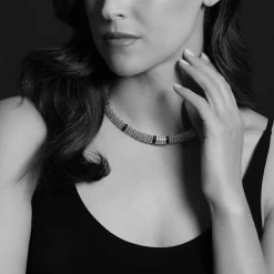 Online Four Station Diamond Caviar Necklace Diamonds