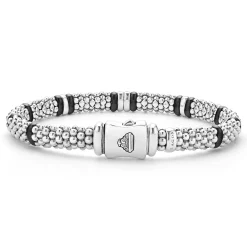 Fashion Four Station Diamond Caviar Bracelet | 6Mm Diamonds