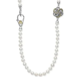Hot Four Station Love Knot Pearl Necklace Caviar Necklaces