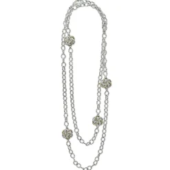 Store Four Station Two-Tone Love Knot Necklace Two-Tone