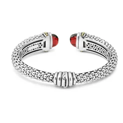 Hot Garnet Cuff Bracelet | 12Mm Gemstones