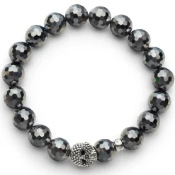 Outlet Gemstone Skull Bracelet Silver