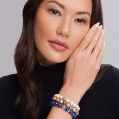 Hot Gemstone Stretch Bracelet Gift Set Two-Tone