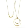 Cheap Graduated Bead Necklace Gift Set Gold
