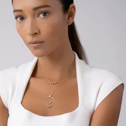 Cheap Graduated Bead Necklace Gift Set Gold