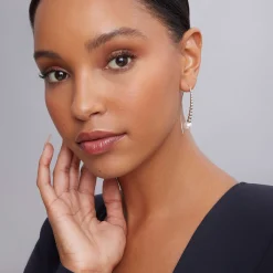 Store Graduated Bead Pearl Earrings Pearl