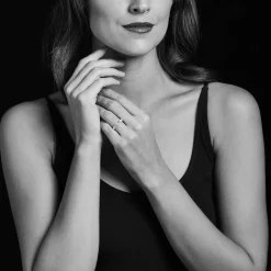 Clearance Green Tourmaline And Diamond Stacking Ring Two-Tone