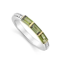 Fashion Green Tourmaline Stacking Ring Gemstones