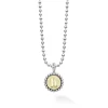 Best H Initial Charm Necklace Two-Tone
