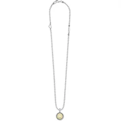 Best H Initial Charm Necklace Two-Tone