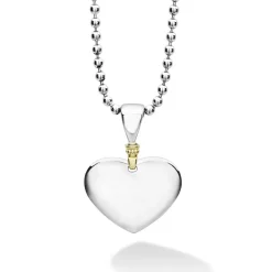 Cheap Heart Pendant Necklace Two-Tone
