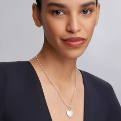 Cheap Heart Pendant Necklace Two-Tone