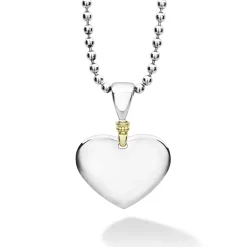 Cheap Heart Pendant Necklace Two-Tone