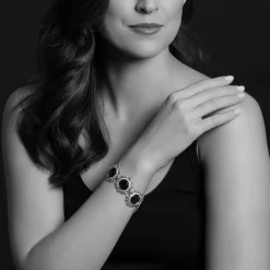 Store Hematite And Diamond Statement Bracelet Diamonds