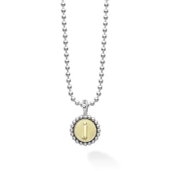 Shop J Initial Charm Necklace Two-Tone