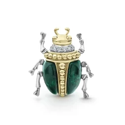New Jade Diamond Beetle Pin Gemstones