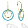 Online 18K Gold And Blue Ceramic Circle Drop Earrings Gold