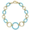 Shop 18K Gold And Blue Ceramic Link Bracelet Gold