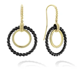 Store 18K Gold And Ceramic Circle Drop Earrings Gold