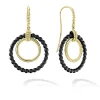 Fashion 18K Gold And Ceramic Circle Drop Earrings Drop Earrings