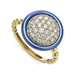 Cheap 18K Gold And Ceramic Diamond Ring Gold