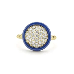Cheap 18K Gold And Ceramic Diamond Ring Gold