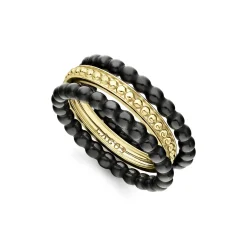 Hot 18K Gold And Ceramic Stacking Rings Caviar Rings