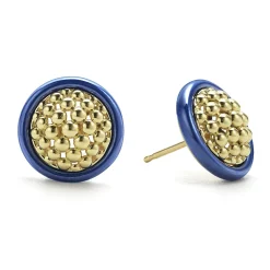 Flash Sale 18K Gold And Ceramic Stud Earrings Gold