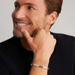 Shop 18K Gold And Ceramic Triple Station Caviar Bracelet | 6Mm Bracelets