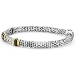 Shop 18K Gold And Ceramic Triple Station Caviar Bracelet | 6Mm Bracelets