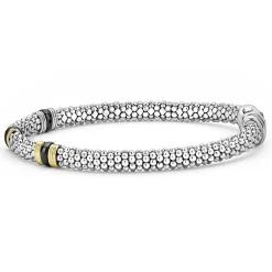 Best Sale 18K Gold And Ceramic Triple Station Caviar Bracelet | 6Mm Bracelets