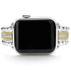 Clearance 18K Gold And Diamond Caviar Beaded Watch Bracelet-38-45Mm Two-Tone