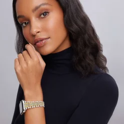 Outlet 18K Gold And Diamond Caviar Beaded Watch Bracelet-42-49Mm Two-Tone