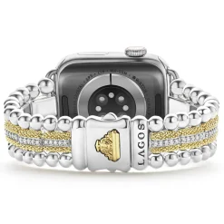 Cheap 18K Gold And Diamond Caviar Beaded Watch Bracelet-38-45Mm Watch Bracelets