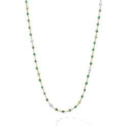 Online 18K Gold And Diamond Emerald Necklace Gold