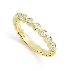 Hot 18K Gold And Diamond Stacking Ring Diamonds