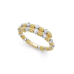 Online 18K Gold And Diamond Superfine Band Ring Gold