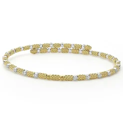 Fashion 18K Gold And Diamond Superfine Cuff Bracelet Gold