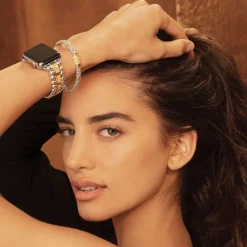 Cheap 18K Gold And Sterling Silver Yellow Sapphire Watch Bracelet-38-45Mm Two-Tone