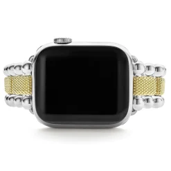 Sale 18K Gold And Sterling Silver Caviar Beaded Watch Bracelet-38-45Mm Two-Tone