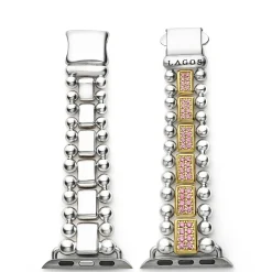 Store 18K Gold And Sterling Silver Pink Sapphire Watch Bracelet-38-45Mm Two-Tone