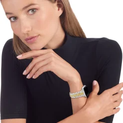 Flash Sale 18K Gold And Sterling Silver Yellow Sapphire Watch Bracelet-38-45Mm Gemstones