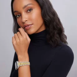 Outlet 18K Gold And Sterling Silver Caviar Beaded Watch Bracelet-42-49Mm Two-Tone