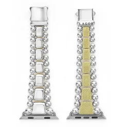 Outlet 18K Gold And Sterling Silver Caviar Beaded Watch Bracelet-42-49Mm Two-Tone