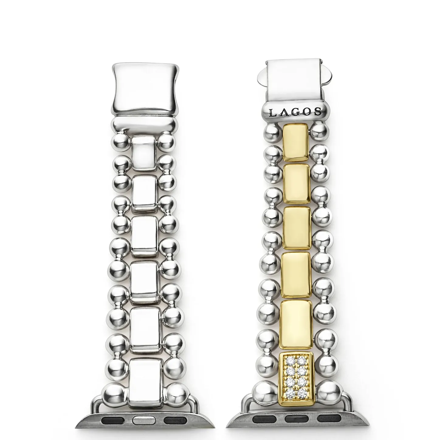 Flash Sale 18K Gold And Sterling Silver Single Diamond Watch Bracelet-38-45Mm Two-Tone