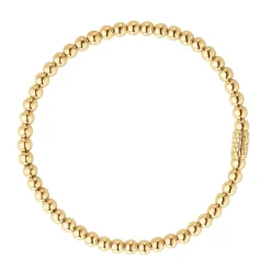 Fashion 18K Gold Bead Bracelet | 4Mm Gold