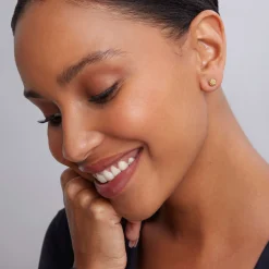 Flash Sale 18K Gold Beaded Stud Earrings Gold