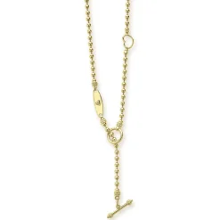 Shop 18K Gold Beaded Toggle Necklace Gold