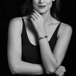 Outlet 18K Gold Black Ceramic Beaded Bracelet Gold