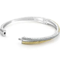 Online 18K Gold Caviar And Diamond Bangle Bangles
